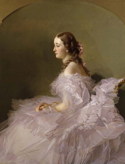 Retrato de Lydia Schbelsky Baronesa Staël von Holstein de Franz Xaver Winterhalter